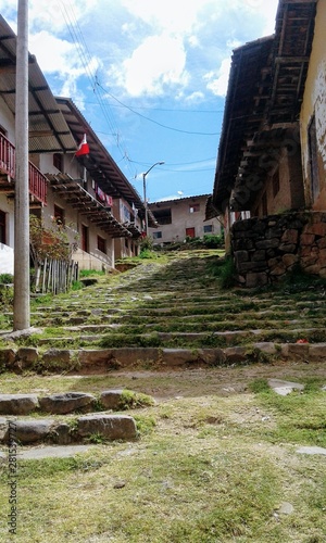 Casas de un poblado rural campesino