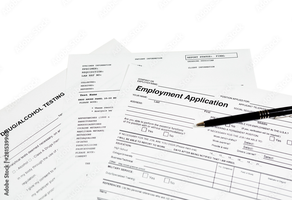 Employment Application with a Drug Test Consent Form Employment Application with a Drug Test Consent Form