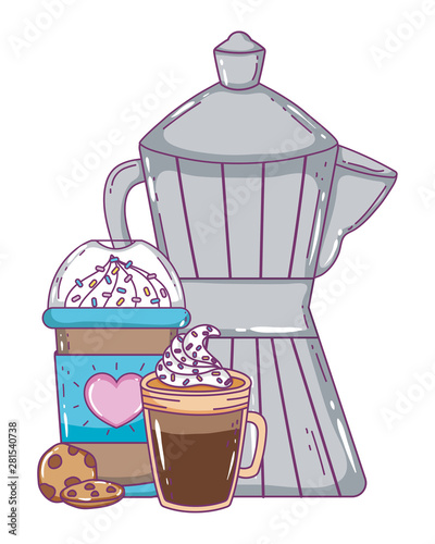 Isolated coffee maker vector design photo