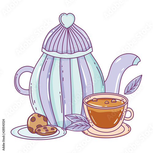 Isolated coffee pot vector design