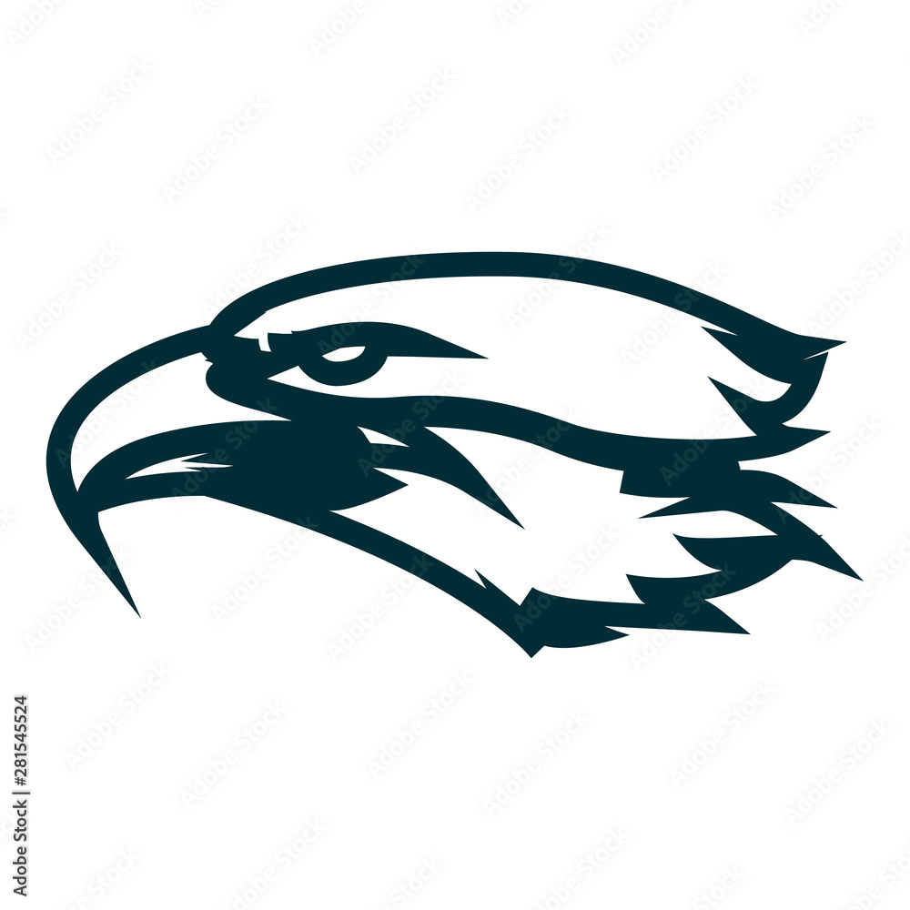 Eagle line art logo design. Eagle head outline vector illustration ...