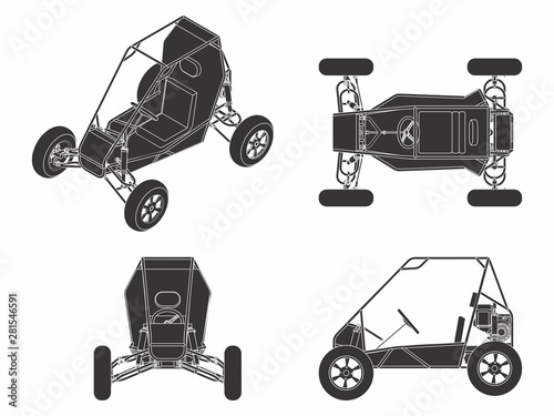 Baja vehicle colored