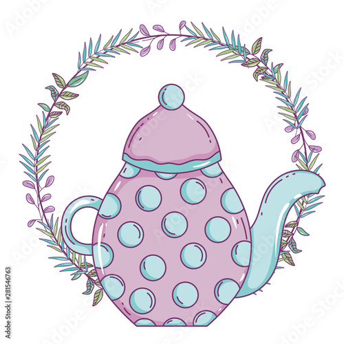 Isolated coffee pot vector design