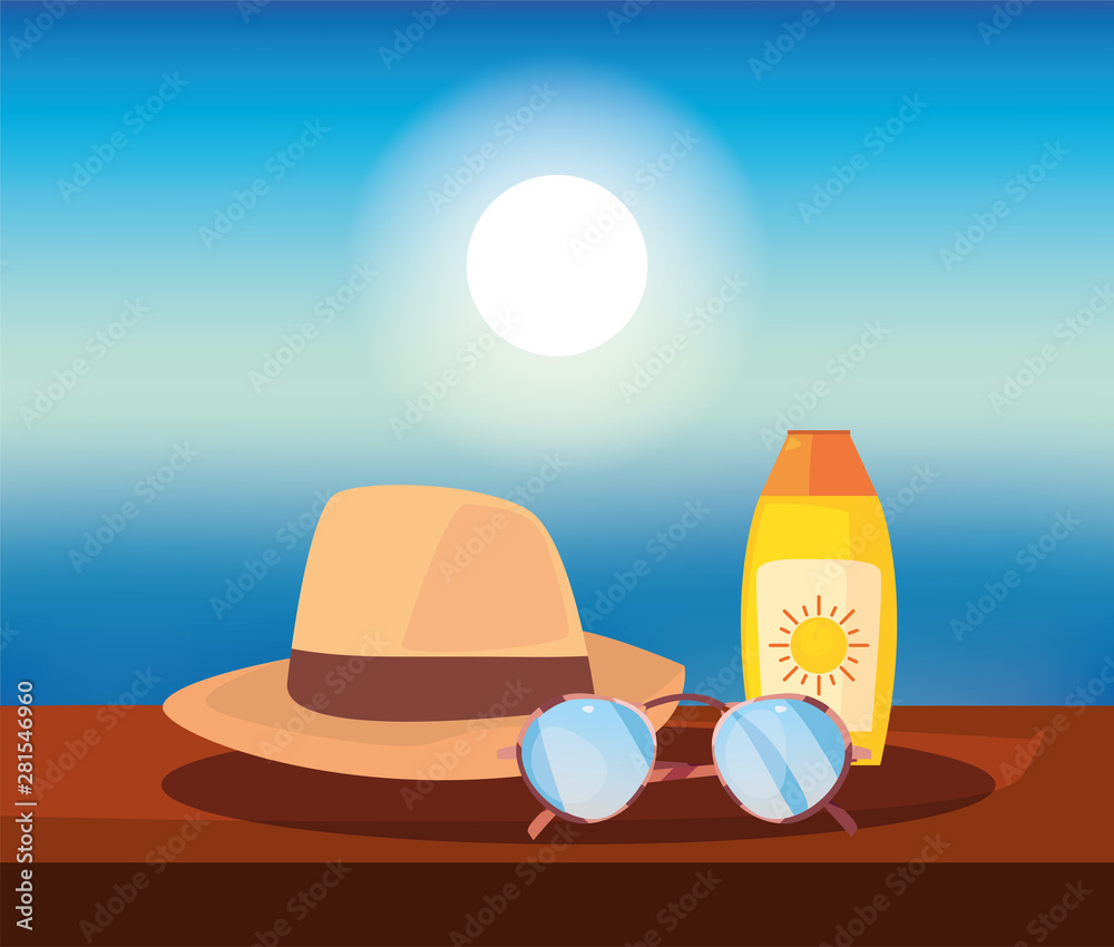 summer time vacation flat design summer time vacation flat design
