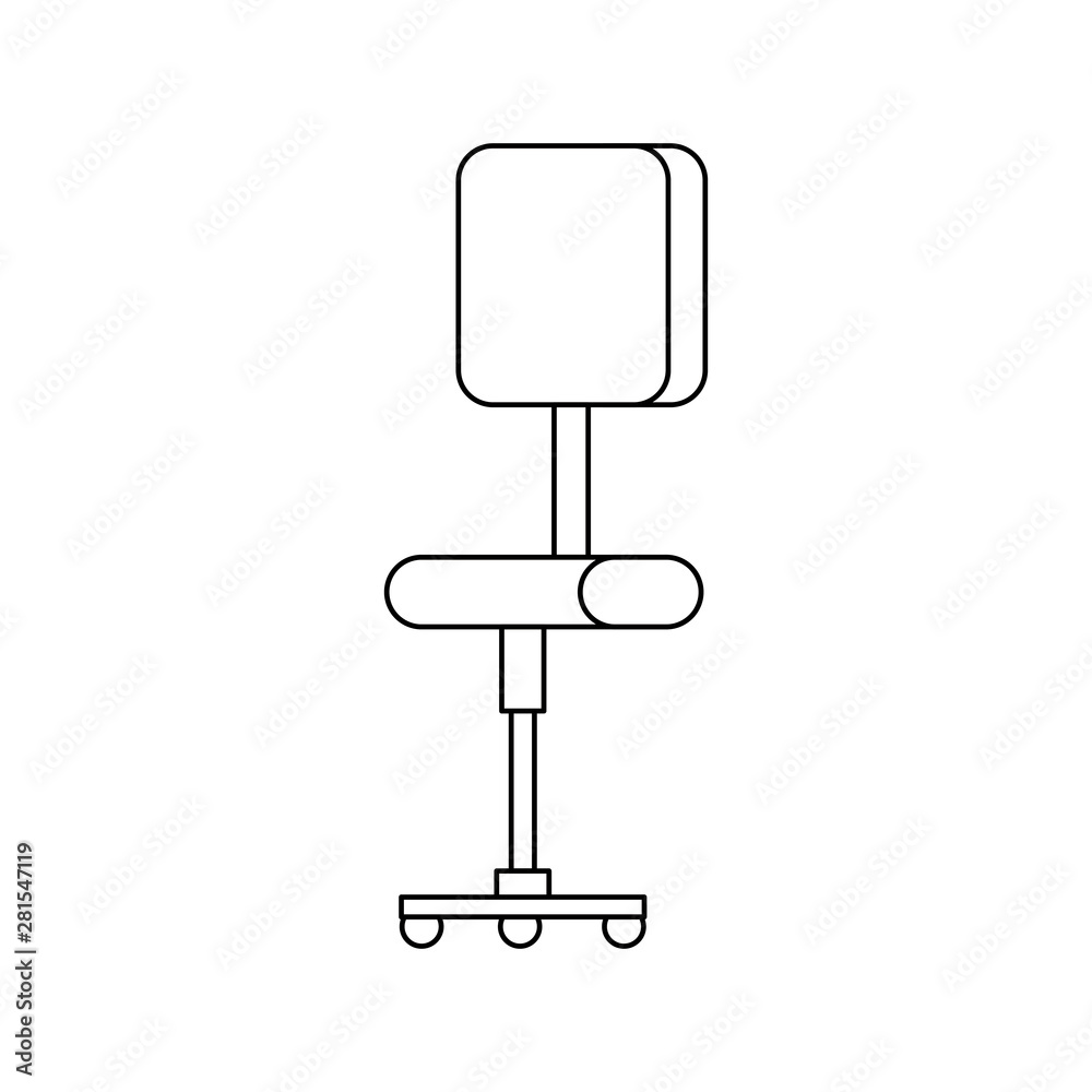 office chair equipment isolated icon