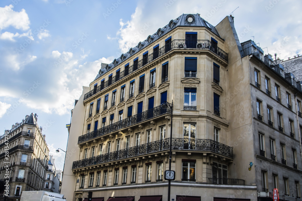 Traditional building in the center of Paris