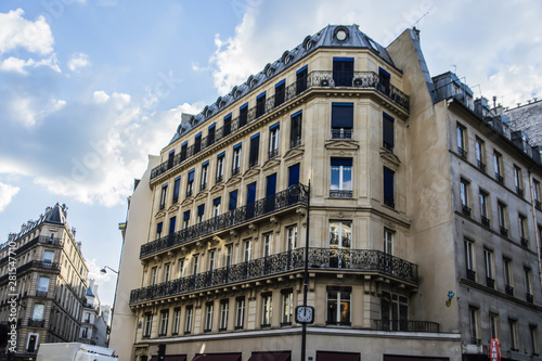 Traditional building in the center of Paris