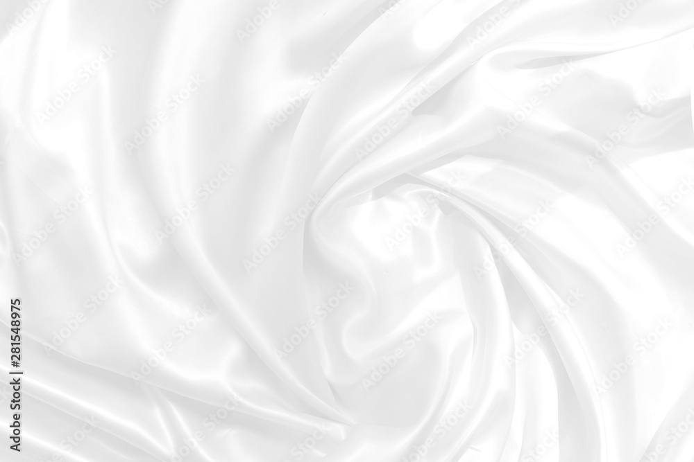 Obraz premium White fabric background abstract with waves. soft focus