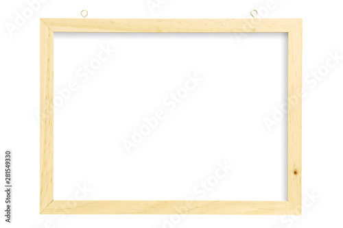 Empty wood chalkboard texture isolated on white background. wallpaper and copy space. bill board wood frame for picture or add text.