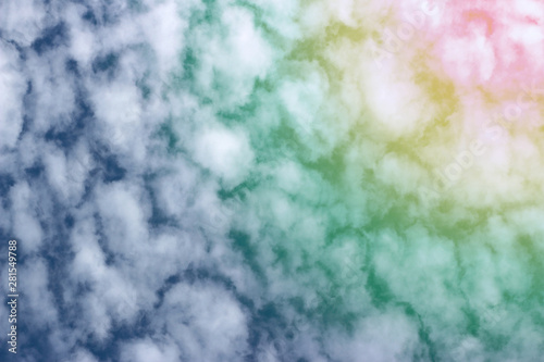 blue sky with tiny clouds nature background