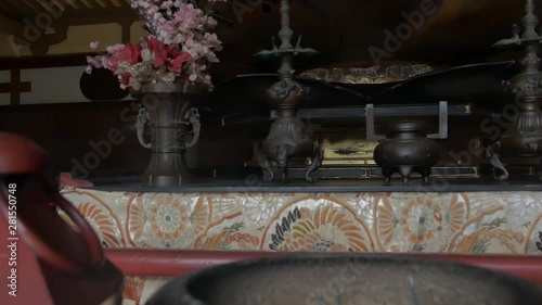 A ritual in a Japanese temple in Hawaii. photo