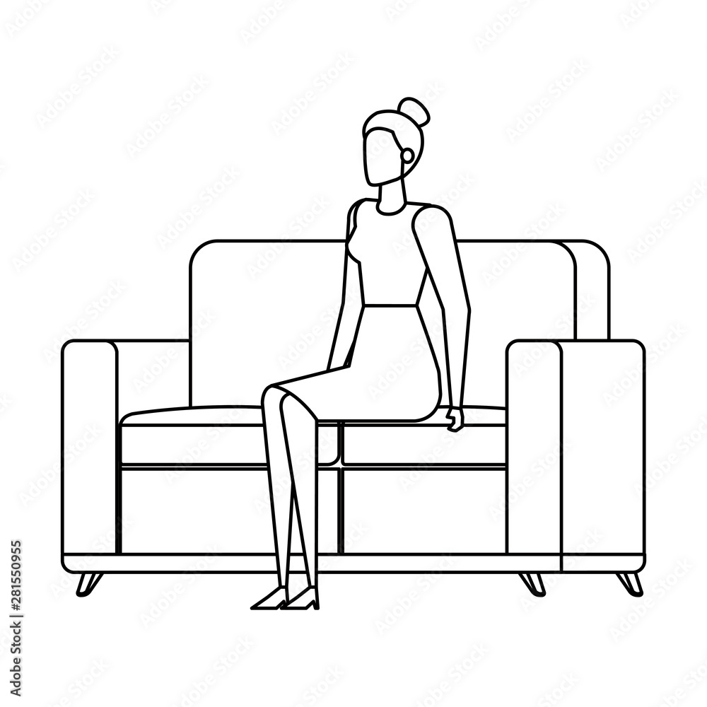 elegant businesswoman worker in livingroom elegant businesswoman worker in livingroom