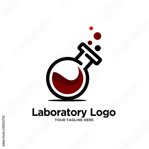 Laboratory Logo Template Stock Vector