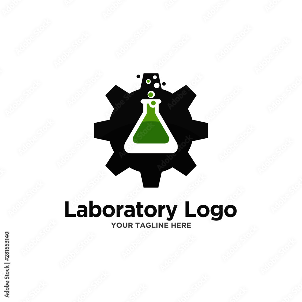Laboratory Logo Template Stock Vector