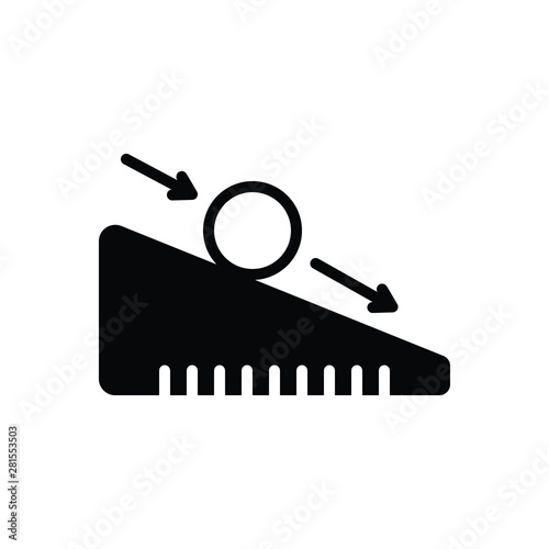 Black solid icon for ramp 