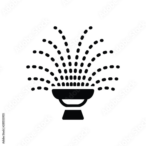 Foto Black solid icon for fountain