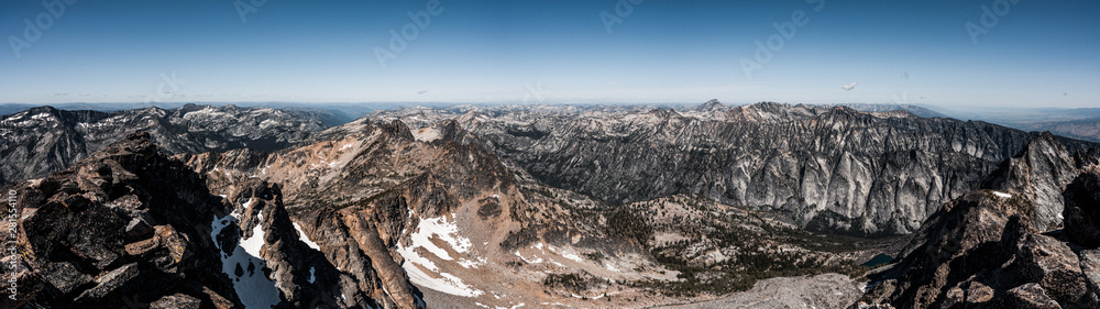 Beautiful views from the summit of Trapper Peak in the Bitterroot Mountains of Montana.