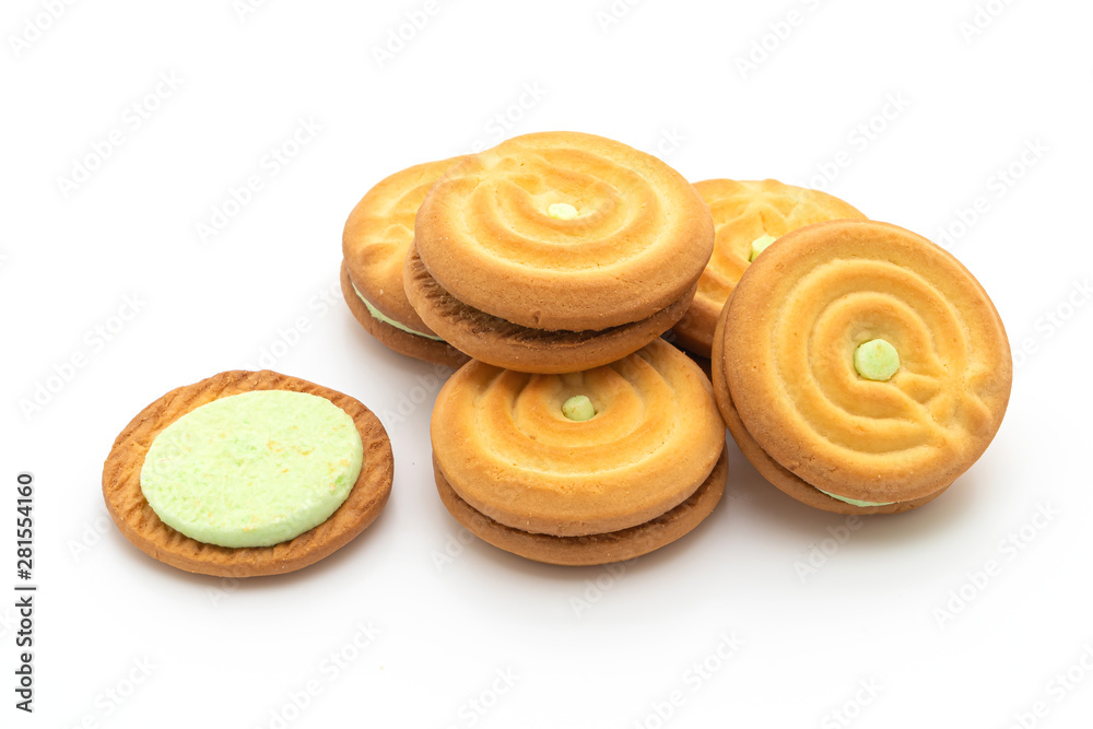 cookies with pandan cream