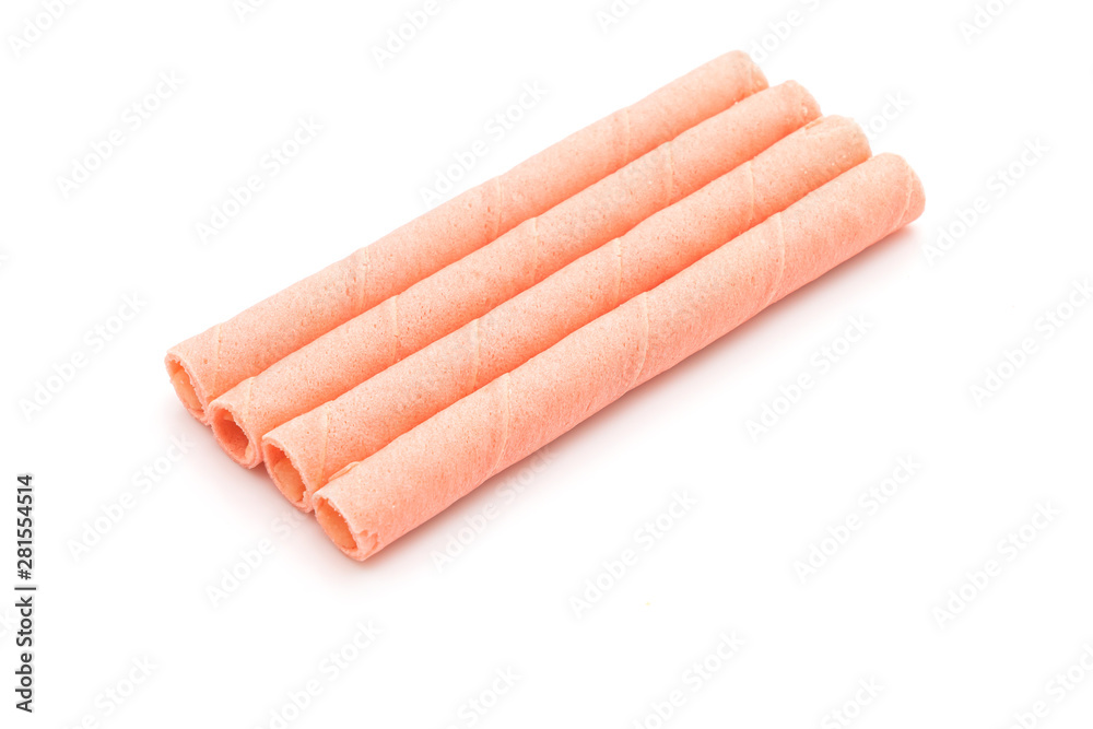 biscuits wafer stick with strawberry cream flavour