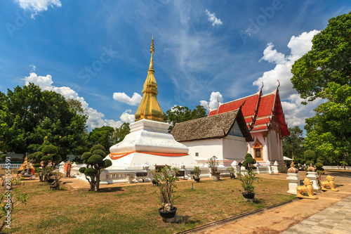 Golden pagoda in Phra That Kham Kaen, Khon Kaen, Thailand