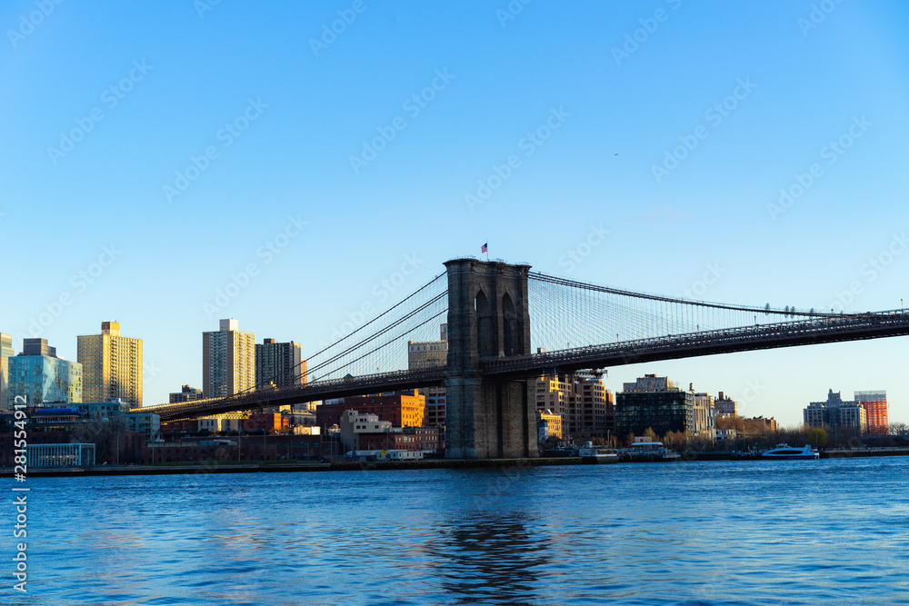 View of the Brooklyn Bridge in New York City