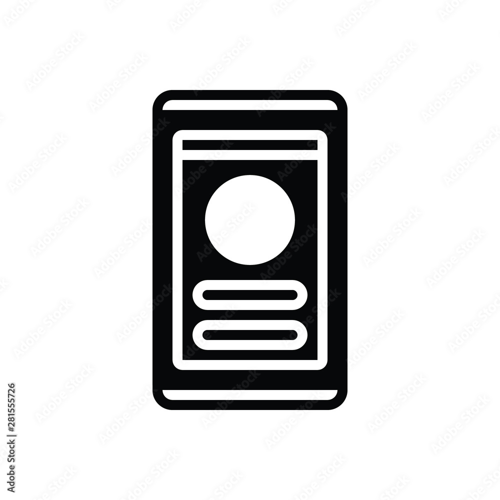 Black solid icon for user interface Black solid icon for user interface
