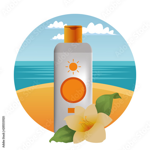 Sun bronzer bottle cosmetic product