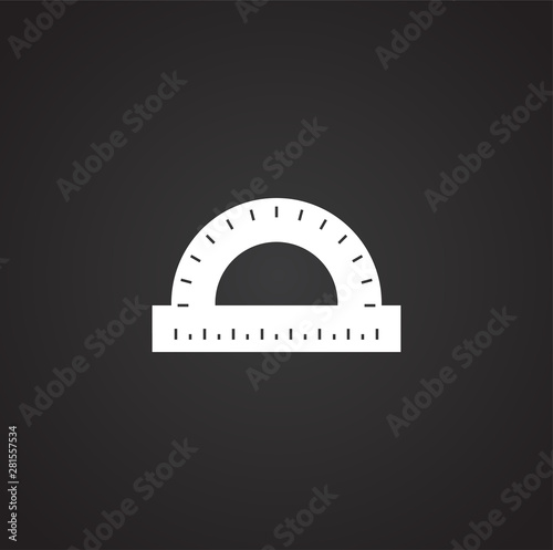 Measuring tool icon on background for graphic and web design. Simple illustration. Internet concept symbol for website button or mobile app.