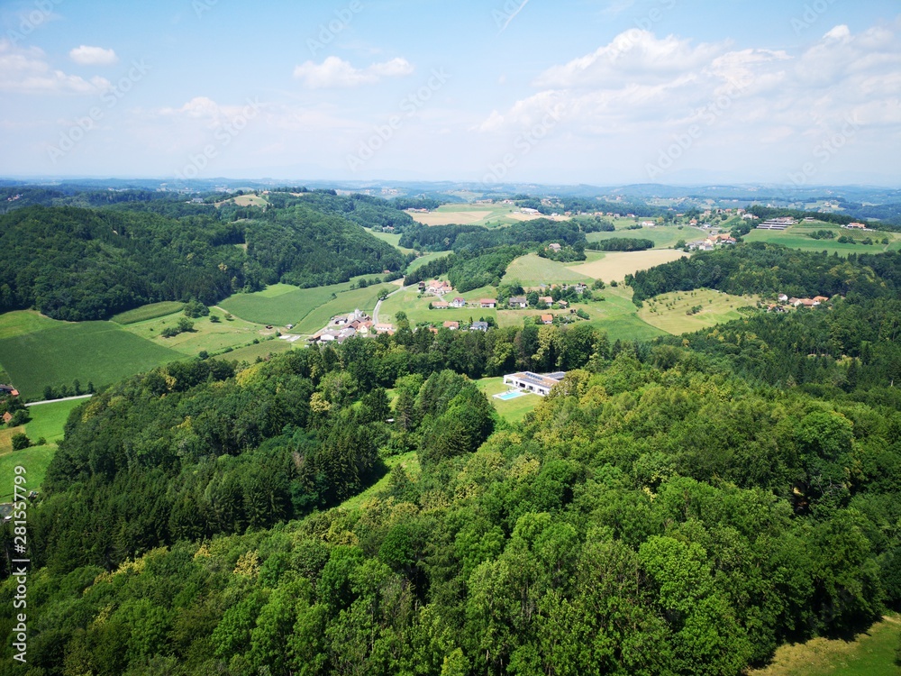 Preding, Weststeiermark, Weinberge, Blick