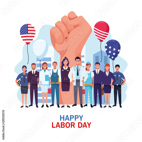 Happy labor day card, USA holiday