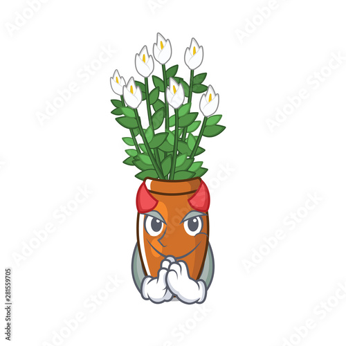 Devil peace lily with the character shape