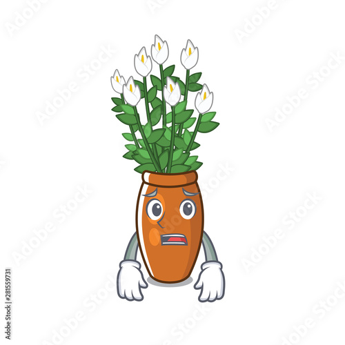 Afraid peace lily with the character shape