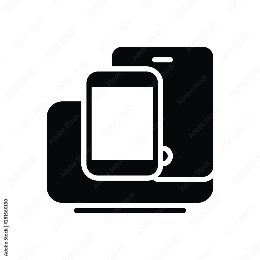 Black solid icon for responsive Black solid icon for responsive