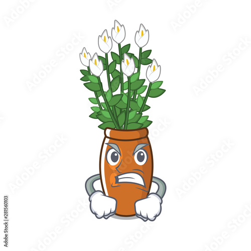 Angry peace lily with the character shape