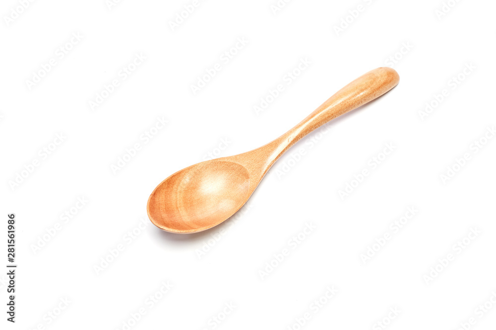 Close-Up Of Wooden Spoon White Background Close-Up Of Wooden Spoon White Background