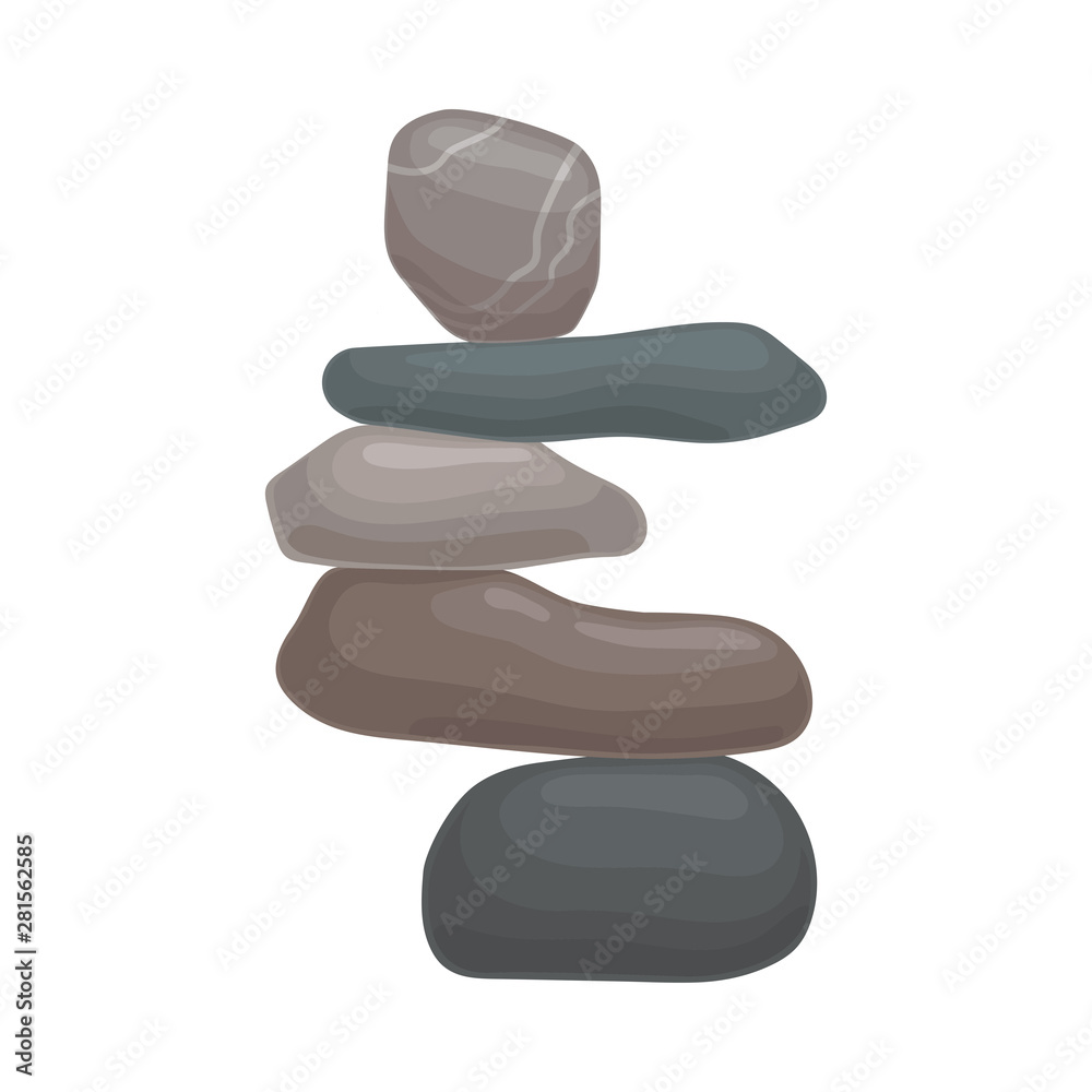 Stones balance on each other. Vector illustration on white background. Stones balance on each other. Vector illustration on white background.