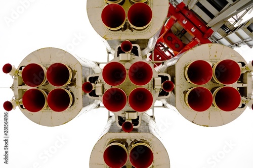Nozzle of rocket from bottom view.
