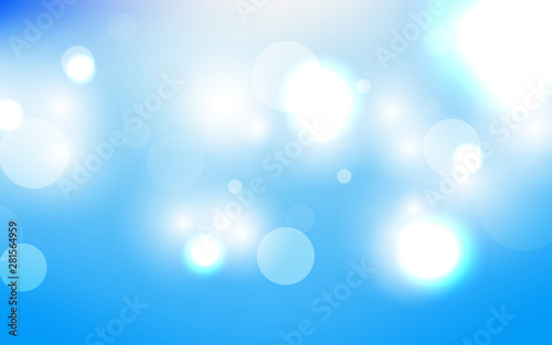 Abstract background vector design with blue sky bokeh concept. Soft gradient color texture with blur and light effect
