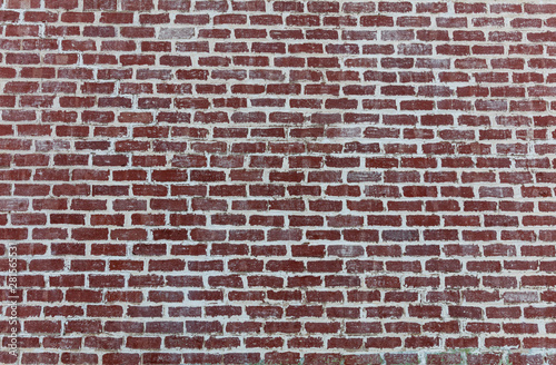 Brown red color brick wall texture, background
