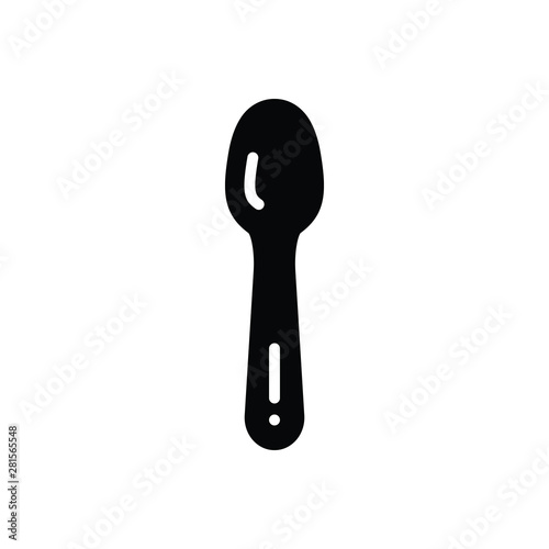 Black solid icon for tablespoon