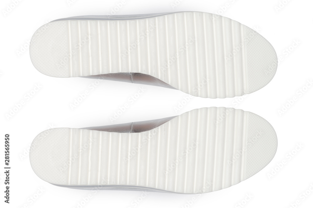Bottom of shoes, isolated on white background. Bottom of shoes, isolated on white background.