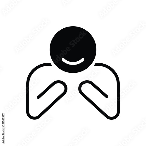 Black solid icon for eager 