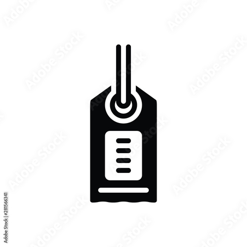 Black solid icon for label 
