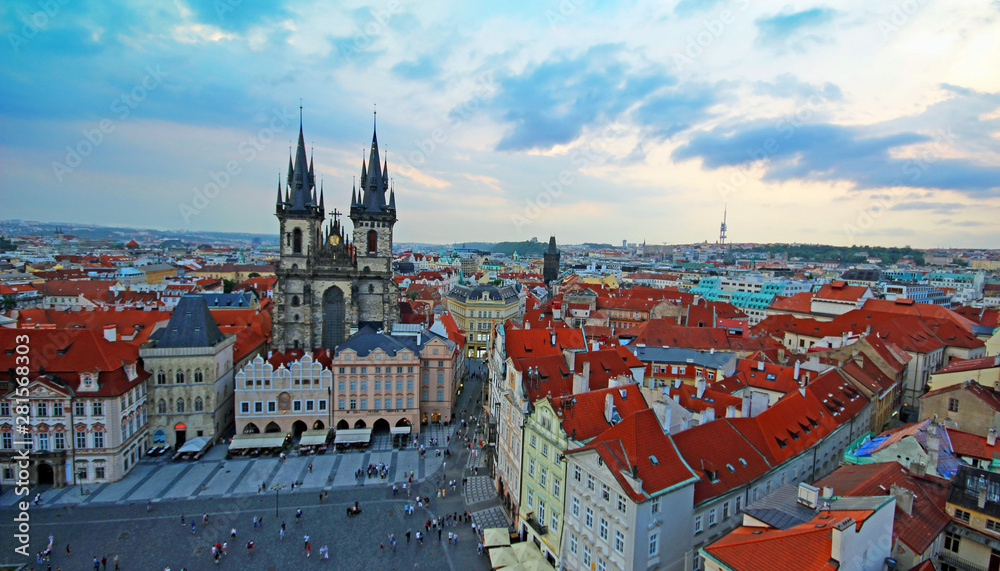 Aerial view of Prague. Czech republic
