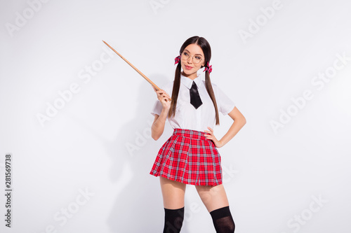 Fotografie Portrait of her she nice-looking attractive lovely charming cute confident girl