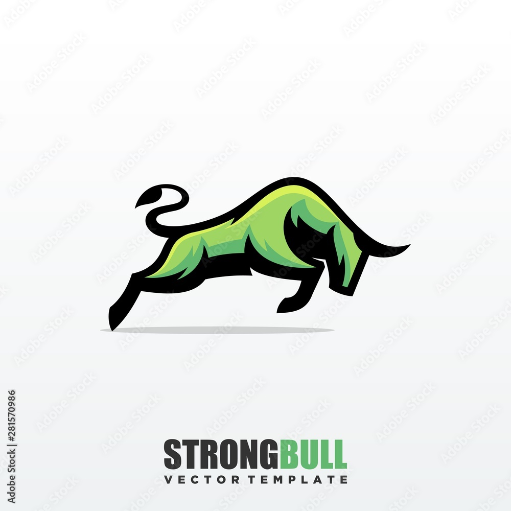 Fototapeta premium Abstract Bull Strong illustration vector template