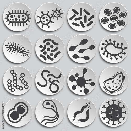 Cells icons set on background for graphic and web design. Simple illustration. Internet concept symbol for website button or mobile app.