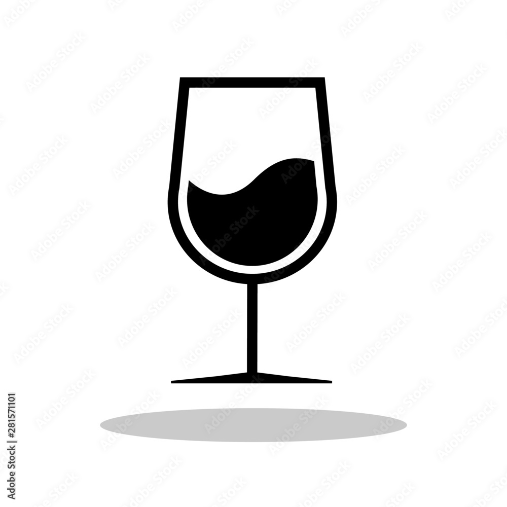Wine icon in trendy flat style. Glass of wine symbol for your web site design, logo, app, UI Vector EPS 10. Wine icon in trendy flat style. Glass of wine symbol for your web site design, logo, app, UI Vector EPS 10.