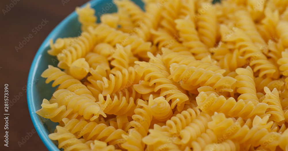Heap of fusilli on plate Heap of fusilli on plate