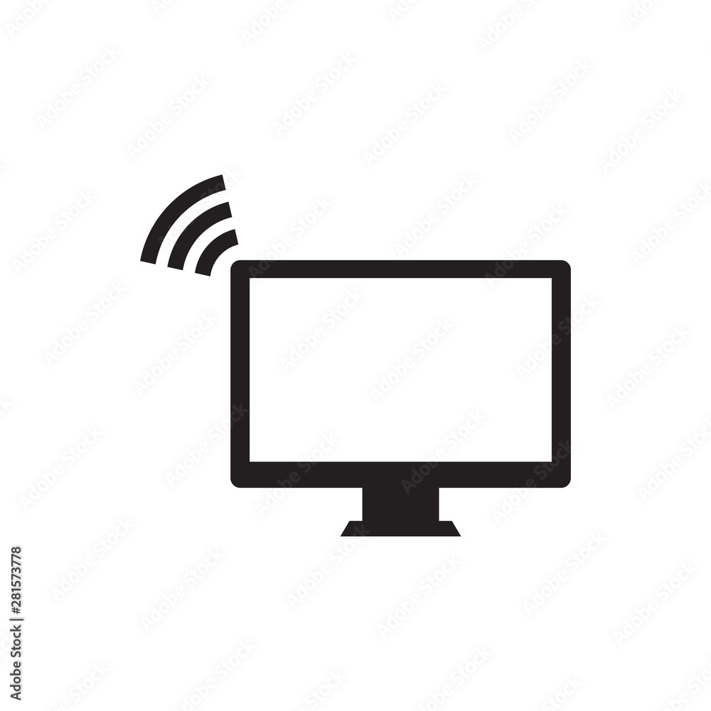 Monitor icon, technology Icon, Wireless Icon